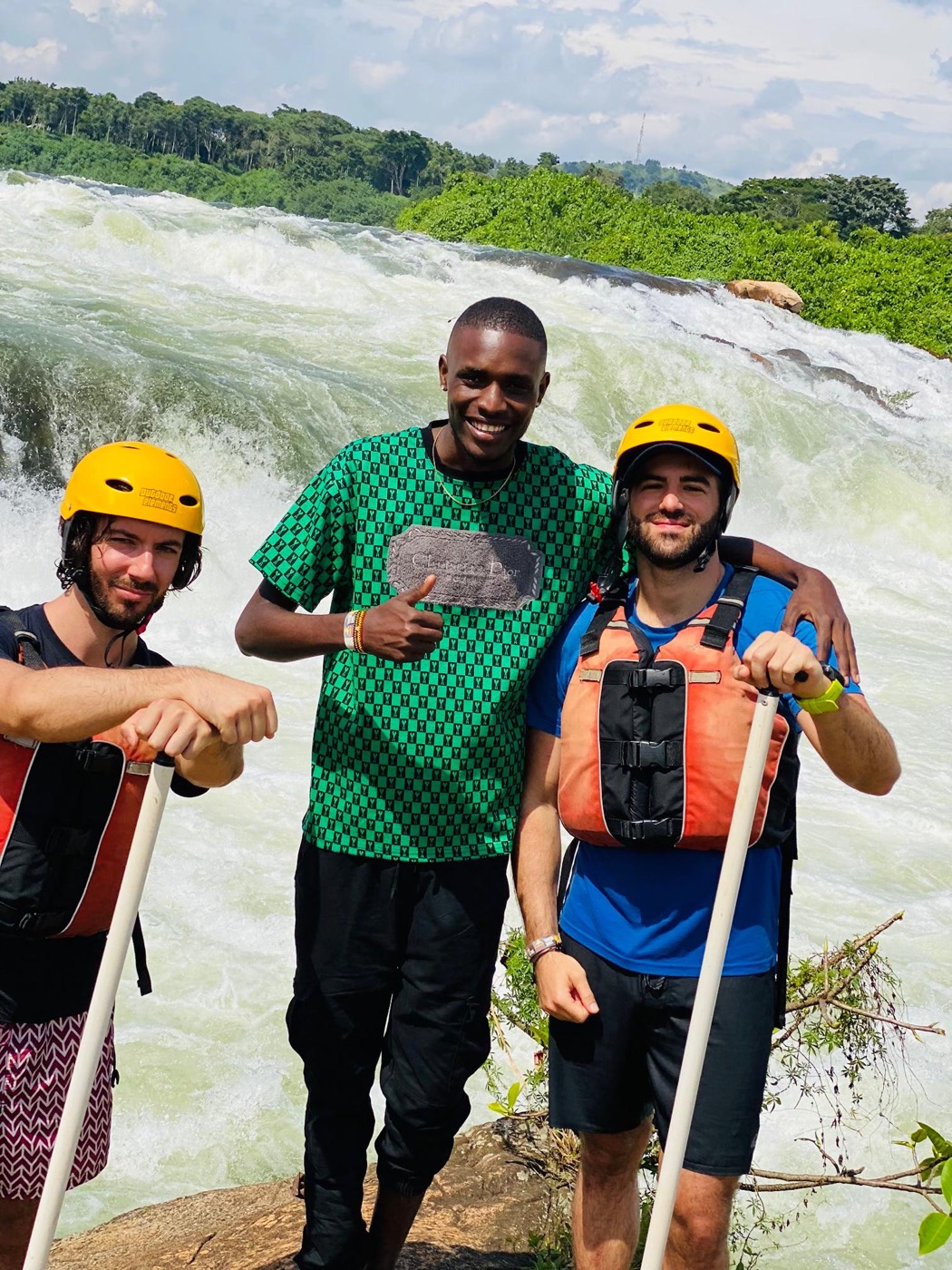 Guests from three continents at the source of the Nile